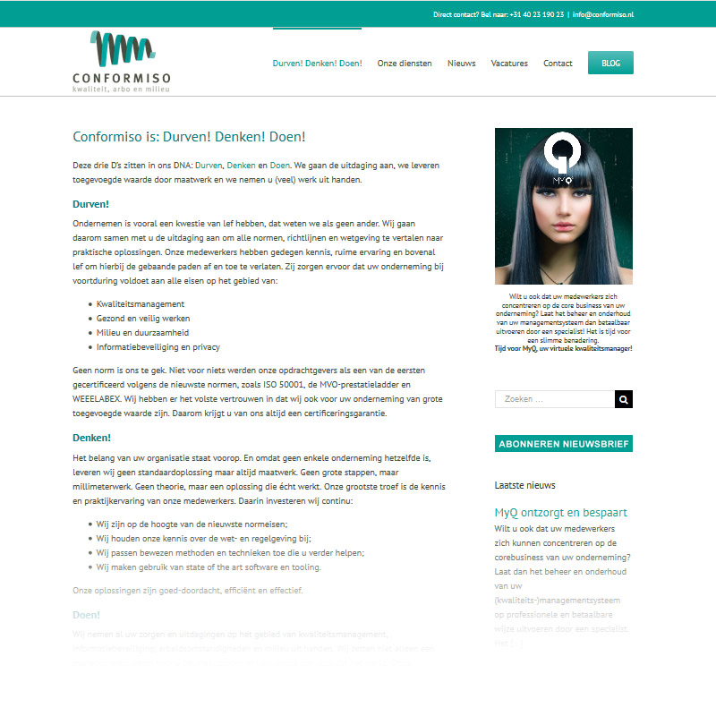 webdesign conformiso.nl door macman veldhoven