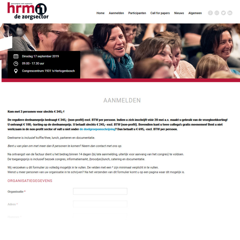website ontwerp hrmindezorg.nl