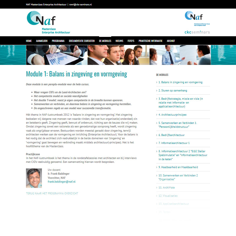 naf-masterclass.nl website ontwerp