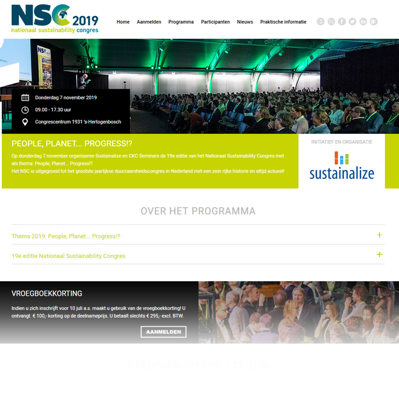 webdesign sustainability-congres.nl