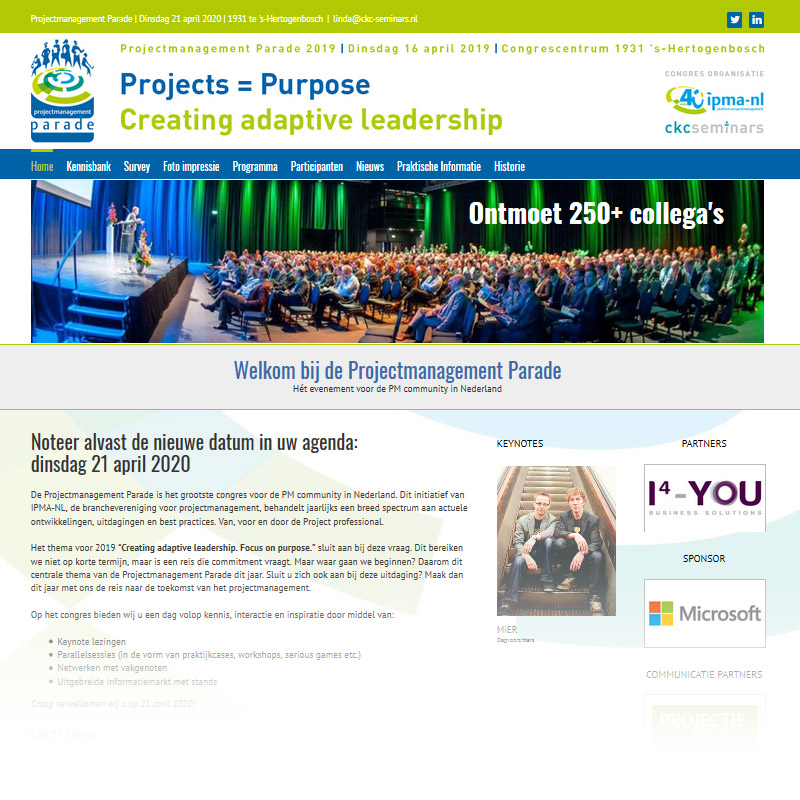 webdesign projectmanagementparade.nl