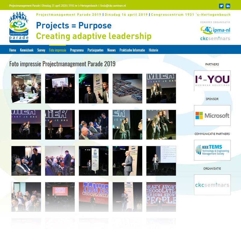projectmanagementparade.nl webdesign